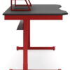 Lynxtyn - Red / Black - Home Office Desk With Raised Monitor Stand - Image 4