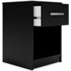 Finch - Black - One Drawer Night Stand - 23" Height - Image 2