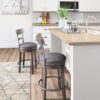 Caitbrook - Gray - Uph Swivel Barstool - Image 3