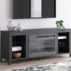 Cayberry - Black - TV Stand With Fireplace - Image 2