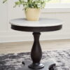 Henridge - Black / White - Accent Table With Pedestal Base - Image 3