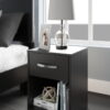 Finch - Black - One Drawer Night Stand - 23" Height - Image 3