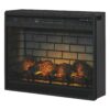 Harpan - Reddish Brown - 2 Pc. - 72" TV Stand With Electric Infrared Fireplace Insert - Image 3