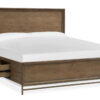 Lindon - Complete Panel Bed With Storage Rails - Belgian Wheat - Image 2