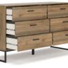 Deanlow - Honey - Six Drawer Dresser - Image 2