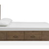 Lindon - Complete Panel Bed With Storage Rails - Belgian Wheat - Image 3