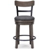 Caitbrook - Gray - Uph Swivel Barstool - Image 2