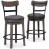 Caitbrook - Gray - Uph Swivel Barstool - Image 4