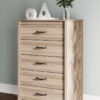 Battelle - Tan - Five Drawer Chest - Image 3