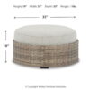 Calworth - Beige - Ottoman With Cushion - Image 2