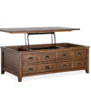 Bay Creek - Lift Top Storage Cocktail Table With Casters - Toasted Nutmeg - Image 3