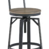 Lesterton - Light Brown / Black - Swivel Barstool (Set of 2) - Image 2