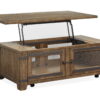 Chesterfield - Top Storage Cocktail Table With Casters - Farmhouse Timber - Image 2