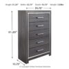 Lodanna - Gray - Five Drawer Chest - Image 2