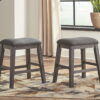 Caitbrook - Gray - Upholstered Stool (Set of 2) - Image 2