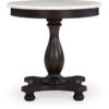 Henridge - Black / White - Accent Table With Pedestal Base - Image 4