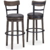 Caitbrook - Gray - Tall Uph Swivel Barstool - Image 3