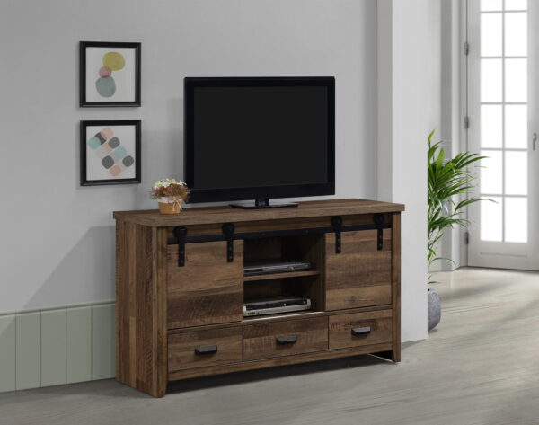 Calhoun - Media Chest With Barn Door - Brown