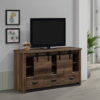 Calhoun - Media Chest With Barn Door - Brown - Image 2