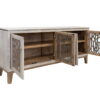 Forest - 4 Glass Door Console - Ivory White & Brown - Image 4