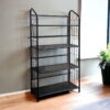 Four Shelf Metal Standing Book Shelf - Black - Image 2