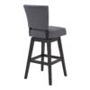 Solid Wood Swivel Counter Height Bar Chair - Gray / Espresso - Image 4