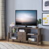 Particle Board And Cabinet Enclosed Storage TV Stand - Brown - Image 3