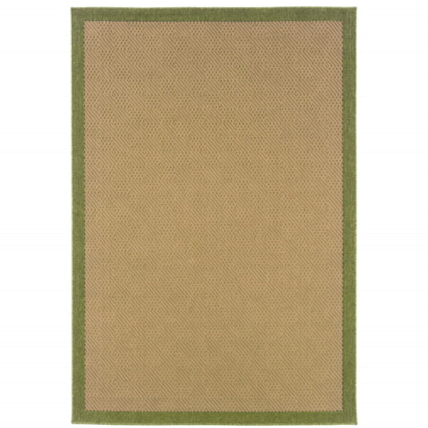 9' X 13' Stain Resistant Outdoor / Indoor Area Rug - Beige