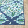 8' X 8' Round Indoor / Outdoor Area Rug - Blue / Green - Image 2