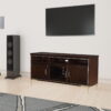 Metal Wood TV Stand - Cherry - Image 2