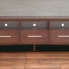 Mahogany Solids & Veneer Open Shelving TV Stand - Brown - Image 2