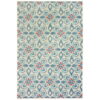 7' X 10' Moroccan Outdoor / Indoor Area Rug - Blue / Ivory - Image 3