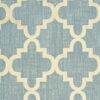 7' X 10' Moroccan Indoor / Outdoor Area Rug - Blue / Ivory - Image 3