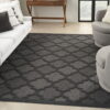 7' X 10' Area Rug Geometric Flatweave - Black - Image 4