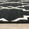 7' X 10' Outdoor / Indoor Area Rug - Black / Ivory - Image 4