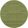 8' X 8' Round Stain Resistant Indoor / Outdoor Area Rug - Green - Image 4