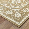 7' X 10' Oriental Stain Resistant Outdoor / Indoor Area Rug - Tan - Image 2