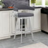 Swivel Low Back Counter Height Bar Chair - Slate Gray - Image 2