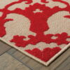 7' X 10' Oriental Stain Resistant Indoor / Outdoor Area Rug - Red - Image 3