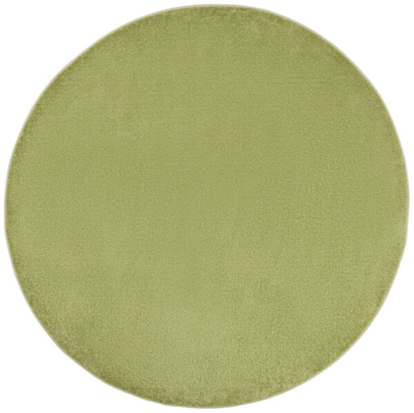 8' X 8' Round Non Skid Indoor / Outdoor Area Rug - Green