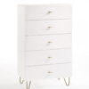 Five Drawer Chest / Accent Chest - White - Image 4