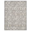 8’ X 10’ Ivory Aztec Pattern Indoor / Outdoor Area Rug - Gray - Image 3