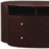 Cabinet Enclosed Storage TV Stand - Dark Brown - Image 4