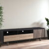 Enclosed Storage, TV Stand - Brown / Black - Image 2