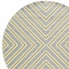 8' X 8' Round Geometric Stain Resistant Indoor / Outdoor Area Rug - Gray / Ivory - Image 4