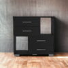 Four Drawer Dresser With Cubes - Black - Image 3