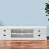 Classic Entertainment Unit With Four Drawers - White - Image 2