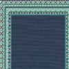 7' X 10' Outdoor / Indoor Area Rug - Blue / Green - Image 2