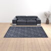 9' X 12' Area Rug Geometric Flatweave - Navy Blue - Image 3