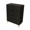 Four Drawer Standard Chest - Black - Image 2